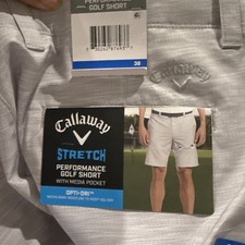 Callaway Shorts Mens size 38 Gray Performance Golf Media Pocket Stretch Wicking