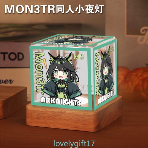 Arknights Mon3tr Anime Cosplay Decorazione Scrivania Lampada LED Luce Notturna - Foto 2 di 16