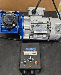MOTOVARIO T71 B4 1/4HP MOTOR W/ NMRV 040 GEAR BOX DORNER 22MV1122BR SPEED CONT.