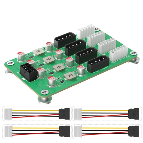 2X(ATX 6/8-Poliger 12-V- auf 8-Polige 5-V-/12-V-3-A-Netzadapter für ATX-Net5415