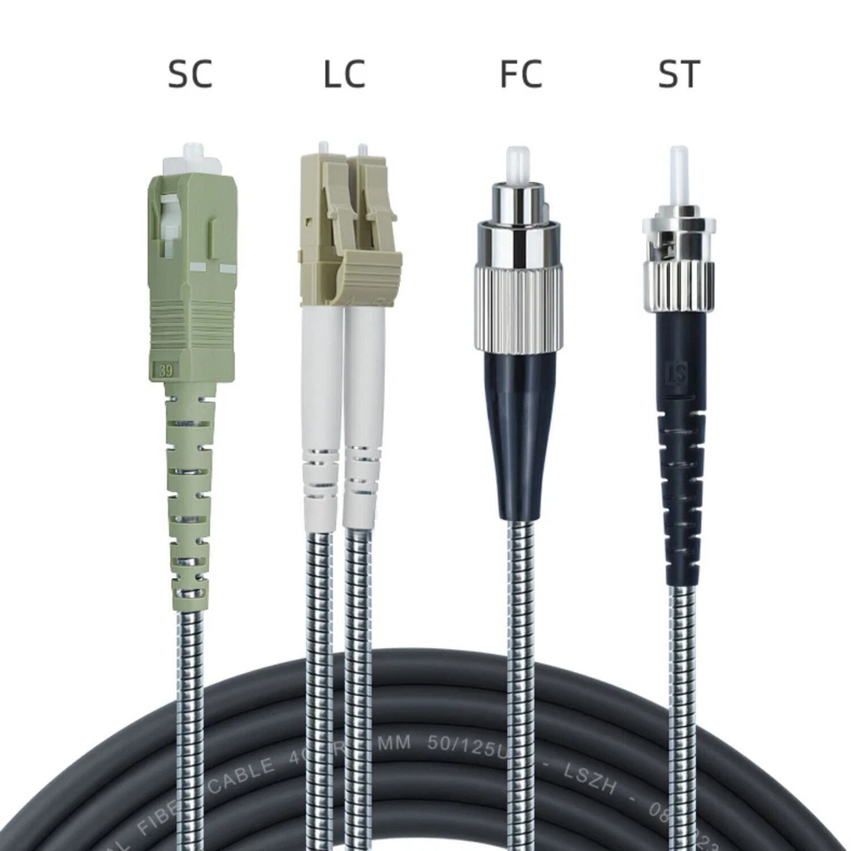 1M~20M 4 Strand MM OM3 7mm Fiber Optic Outdoor Cable with FC/SC/ST/LC Connector - Image 2 of 4