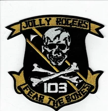 US Navy Jolly Rogers VF-103 "Fear The Bones"  Squadron patch.
