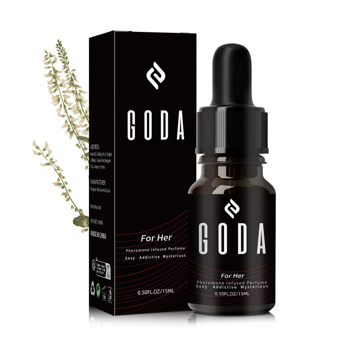 香水(女性用) GODA FOR HER + GODA EXTRAIT DE PARFUM GODA For Her Pheromone Perfume For Women Long Lasting with Jasmine