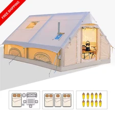 Inflatable Camping Tent 4-6 Person with Hand Pump, Easy Setup, Waterproof