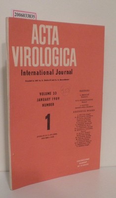 Acta Virologica - Volume 33 * January 1989 * Number 1 International Journal L. B