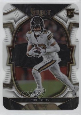 2022 Select Concourse White Prizm Die-Cut 32/99 Chris Olave #30 Rookie RC 1bg9