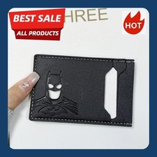 Personalized Leather Bat Wallet Superhero Mask Card Holder Heroic ID Wallet