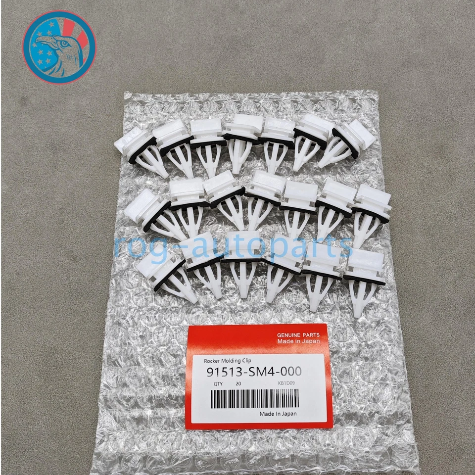OEM 20×Rocker Panel Moulding Clips W/ Sealer Fits For Honda For Acura Foto 3 de 4