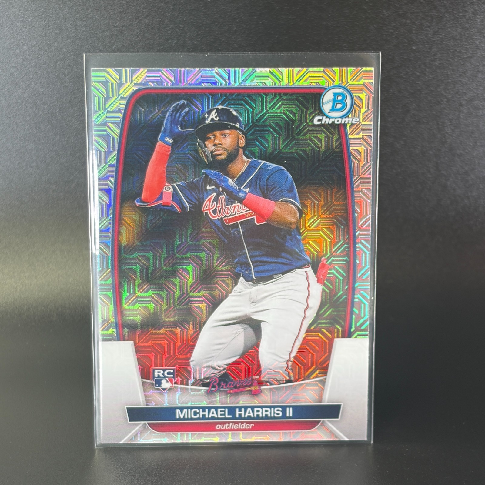 2023 Bowman Chrome Mojo Refractor #76 Michael Harris II RC Rookie Atlanta Braves