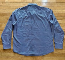 Pronto Uomo Modern Fit Geometric Blue Men's Dress Shirt XL