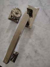 Emtek Solid Brass Hamden Tubular Entryset Sin...