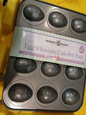 NORDIC WARE EGG CAKELETS OR WHOOP PIES EASTER BAKING PANS 2 PANS NEW
