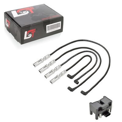 Zündkabelsatz + Zündspule Zündmodul Zündeinheit für Skoda Fabia I Octavia 1U 2.0