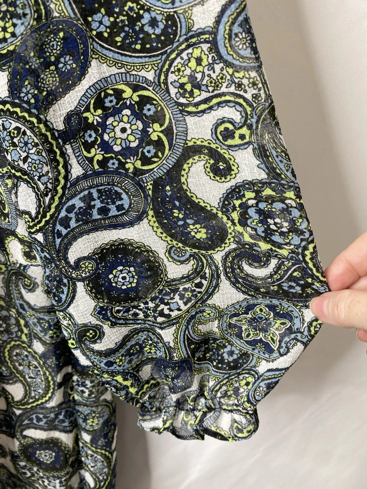 Modcloth Womens Paisley Sheath Dress Size 2X Easter Wedding Guest Cottagecore - Image 4 of 4