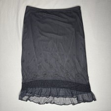 EXPRESS Black Skirt Lace Accent Zip Up Lined Layered Women s Size 5/6