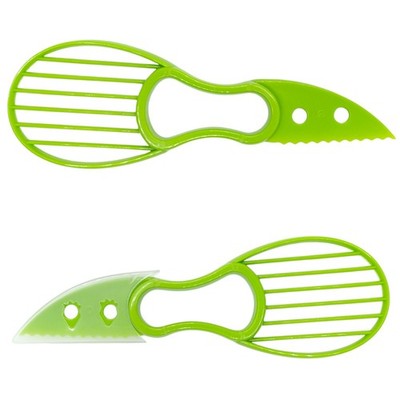 3in1 Avocado Schneider Schäler Messer & Entkerner Slicer Grün Obstschneider