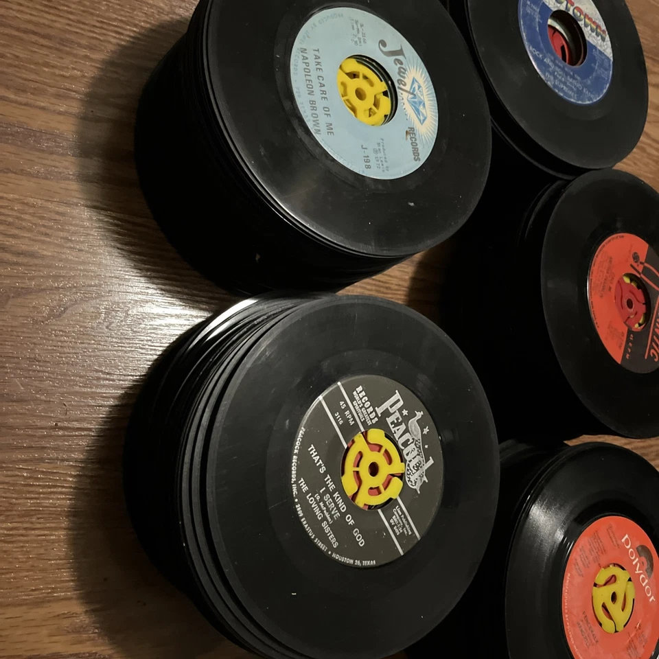 240 VINTAGE 45 RPM RECORD LOT Soul/R&B/gospel/funk Stax/King/Atlantic No Sleeves - Image 2 of 4