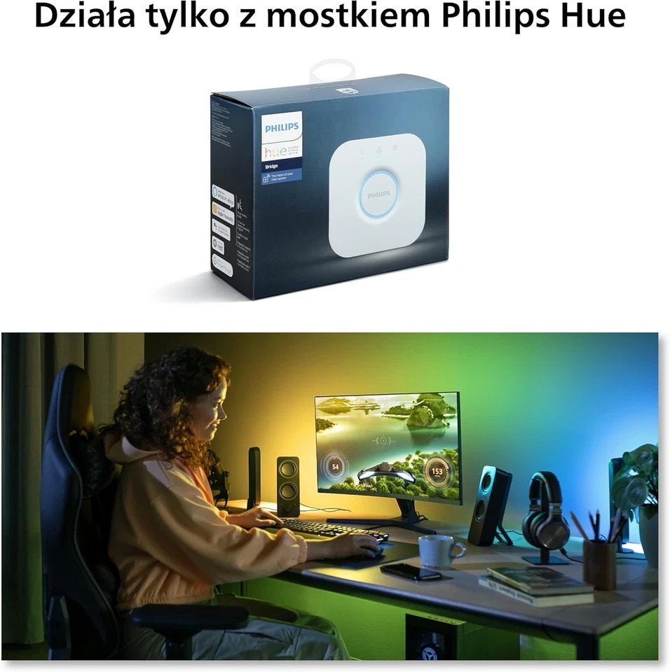 Philips Hue Play Gradient Striscia LED per monitor 32 - Immagine 2 di 4
