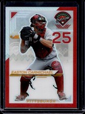 2025 Panini Prospect Edition Easton Carmichael Holo Ticket Red #/199 Pirates