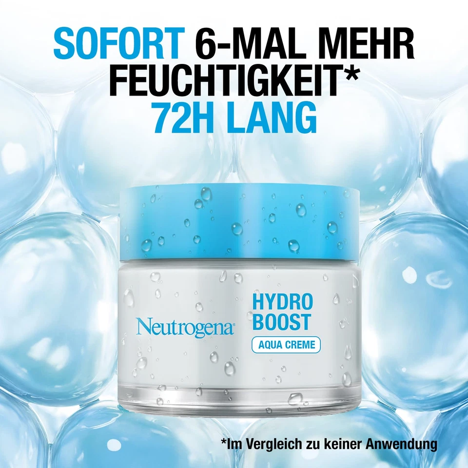Neutrogena Hydro Boost Aqua Creme, Parfümfreie Gesichtscreme Mit Hyaluronsäure,  - Bild 4 von 4