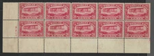 US 20c PARCEL POST (Q8) PLATE BLOCK 10 NG  BACK STAINED CAT $5700