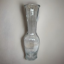 Vintage Clear Glass Vase 9" Tall 24
