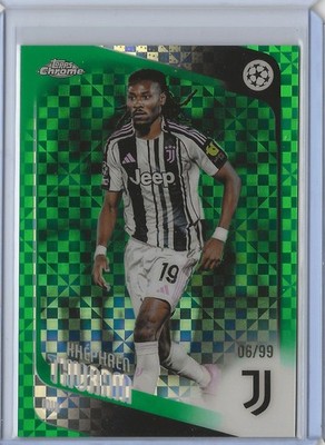 2025-26 Topps Chrome UEFA Competitions #71 Khéphren Thuram Green X-Fractor /99