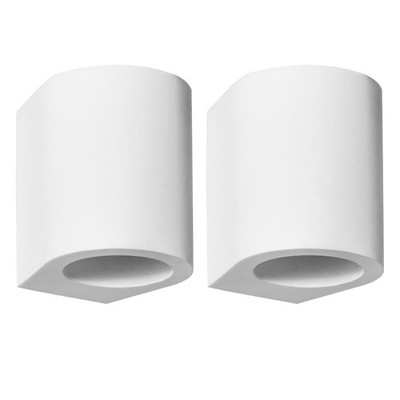 2er Set Weiß Gips Up Down Wand Leuchten Modern Flur Schlafzimmer Haus Wand Lampe
