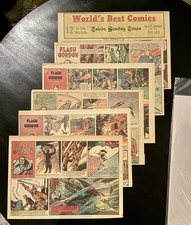 Flash Gordon Comic Strip Tear Sheets - Original 1940s (Vintage Golden Age)