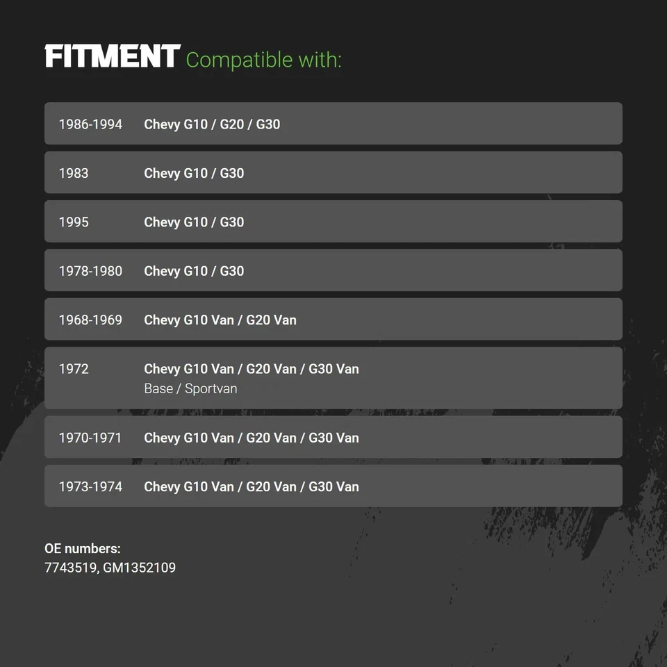 Interior Door Handle For GMC G15/G1500 Van 1968-1973 LH OR RH Front Rear 7743519 Foto 4 de 4