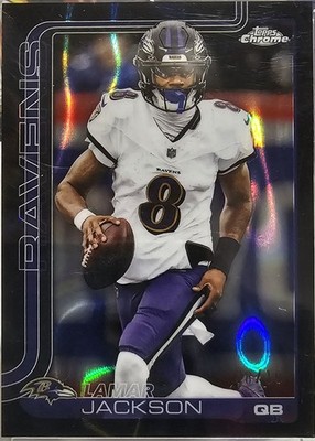 2025 Topps Chrome - Lamar Jackson #24 Black Lava Refractor /10