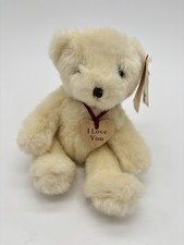 Vintage Russ I Love You White Teddy Bear Plush 7 Stuffed Animal with TAG