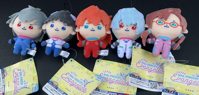 Evangelion EVA POCKET Plush Toy Mascot complete Set of 5 Furyu