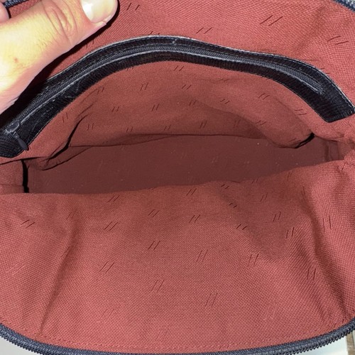 Gold Pfeil Black Leather Bag Made In Germany - Picture 4 of 4