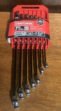 Craftsman Gunmetal Chrome Metric Long Panel Combination Wrench Set 7pc Cmmt87011