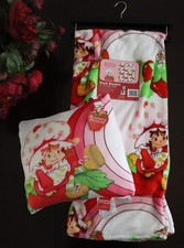 Strawberry Shortcake Matching Throw Blanket and Pillow Bundle - New 