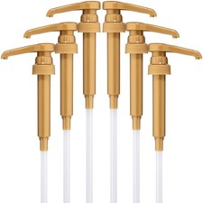 Syrup Pumps, 6-pack  Fits 750 mL/25.4 oz Torani, 1 Fl Oz Pack of 6 , Gold