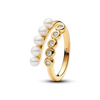 Pandora 163146C01 Ring SüßWasserzuchtperlen & Steine Vergoldet Gr. 54