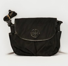 TORY BURCH Nylon Leather Black Diaper Bag Messenger Handbag