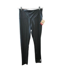Reebok Womens Skinny High Rise Leggings Charcoal Heather Grey M