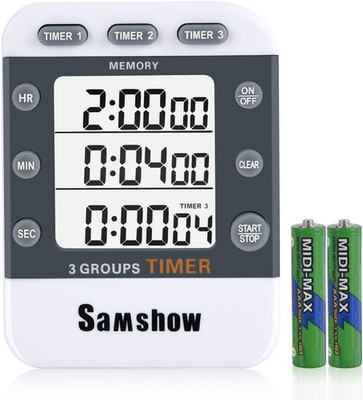Digital Kitchen Timer, 3 Channels