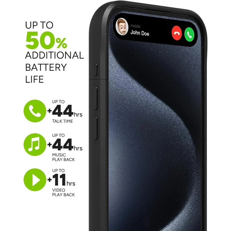 NEW Mophie Extended Battery Case for iPhone 15/15 Pro/Pro Max/USB-C Juice Pack - Image 3 of 4