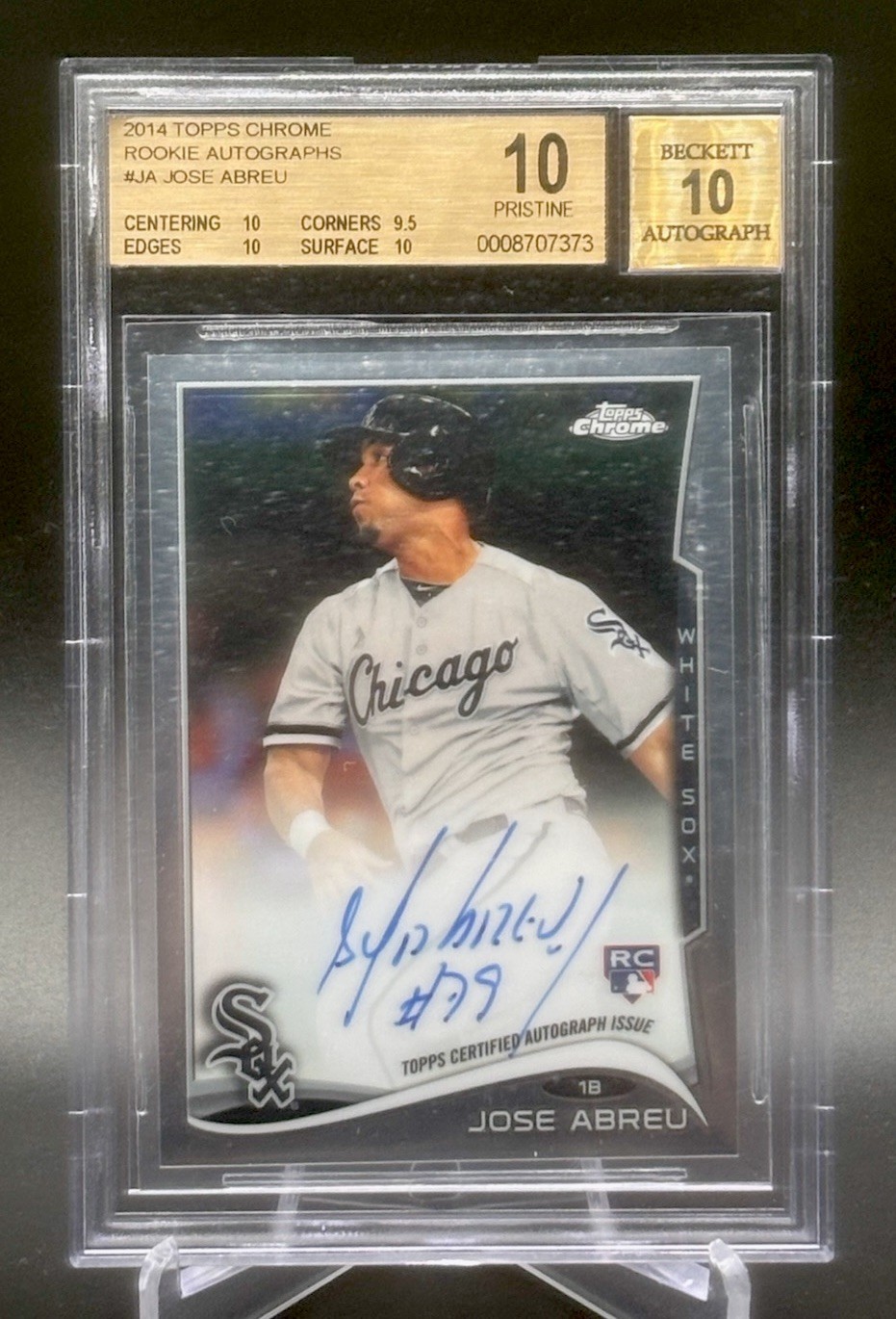 2014 Topps Chrome AUTO BGS 10/10 PRISTINE Jose Abreu RC #JA Card