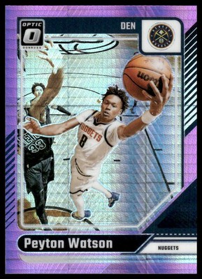 Peyton Watson 2024-25 Donruss Optic #216 Hyper Pink Denver Nuggets