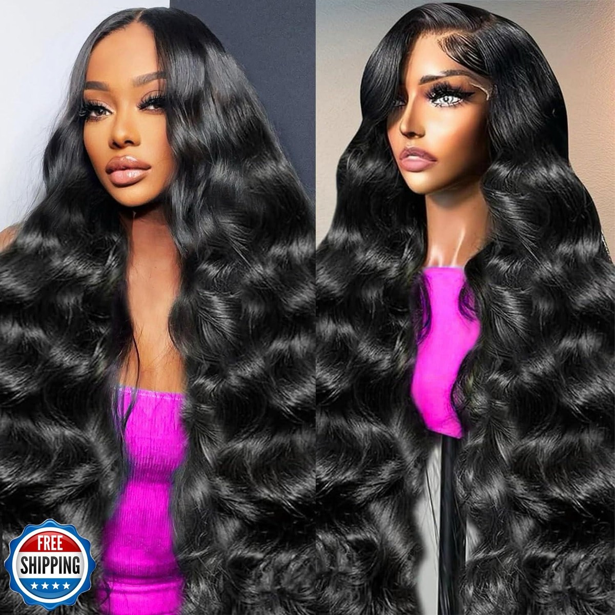 VQPPM 13x6 Body Wave Lace Front Wigs Human Hair Pre Plucked  display picture 1