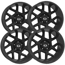 Set Of 4 Vision 360 Sliver 20x9 5x5 10mm Satin Black Wheels Rims 20 Inch