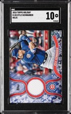 2018 TOPPS HOLIDAY RELIC #RKS KYLE SCHWARBER SGC 10 GM