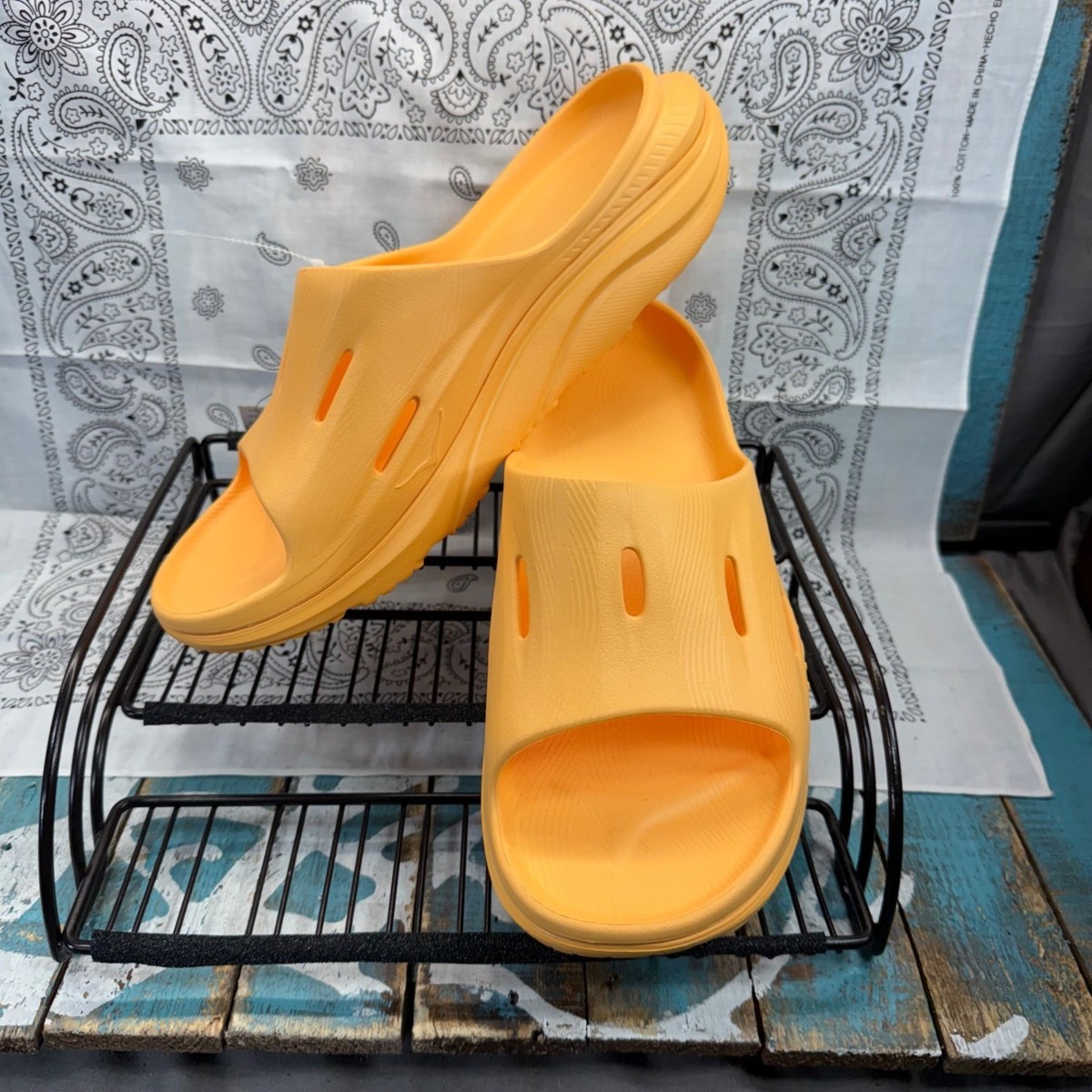 Hoka Ora Recovery Slide 3 Orange Mens Sandals size 14 Hoka Unisex Ora Recovery Slide 3 Vibrant Orange/Vibrant Orange main image 3
