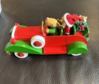 Large VTG 1990 Dakin Hand painted Wooden Santa Christmas Auto/ Decor 8.5” — photo 3
