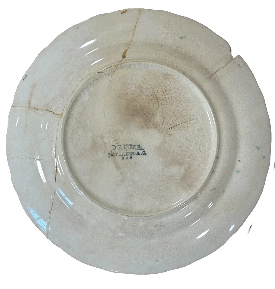 Antiguo plato publicitario de comestibles South Omaha Nebraska 1900 Navidad Año Nuevo NB Foto 2 de 3